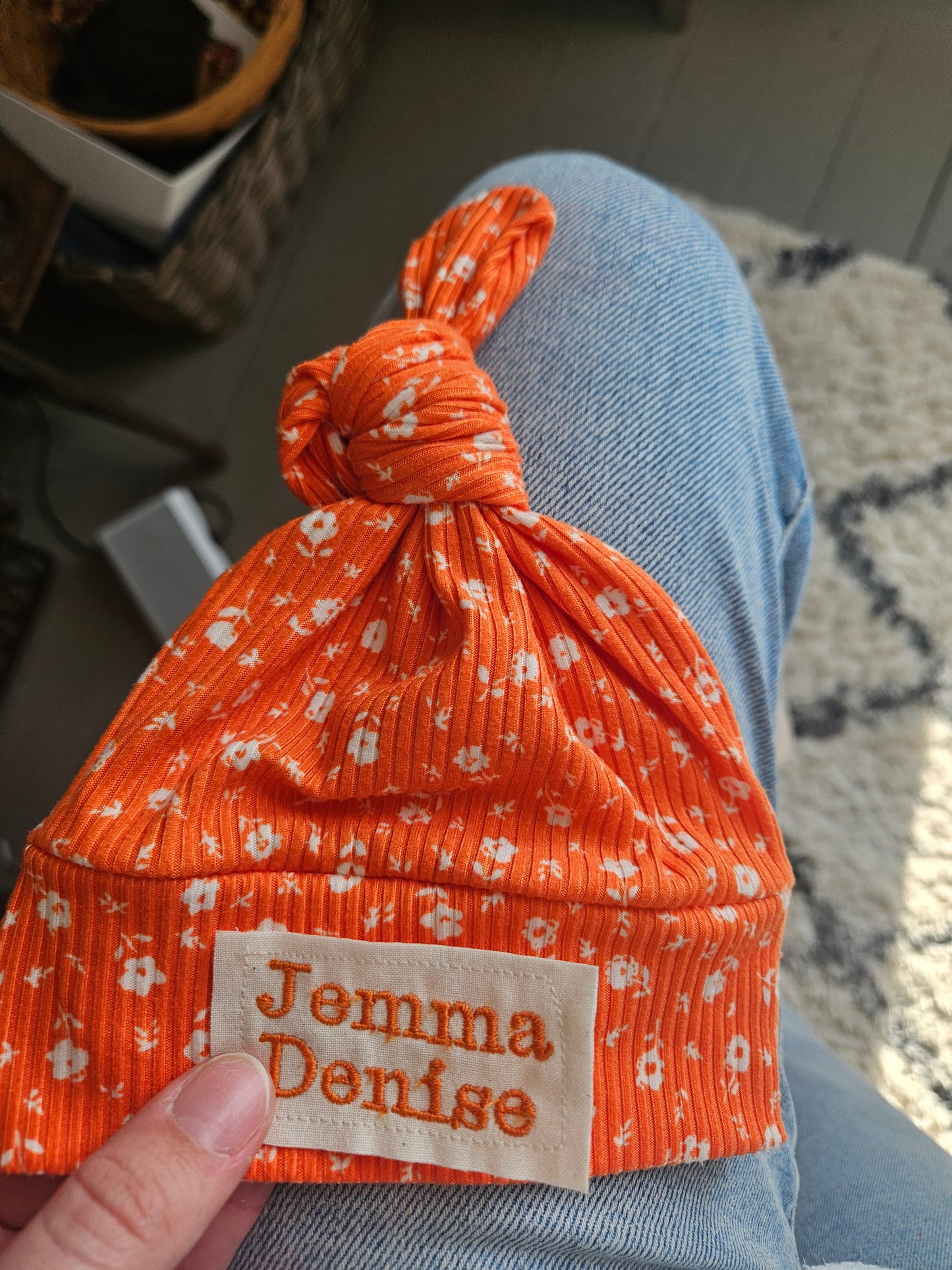 Newborn- Single Top Knot Hat