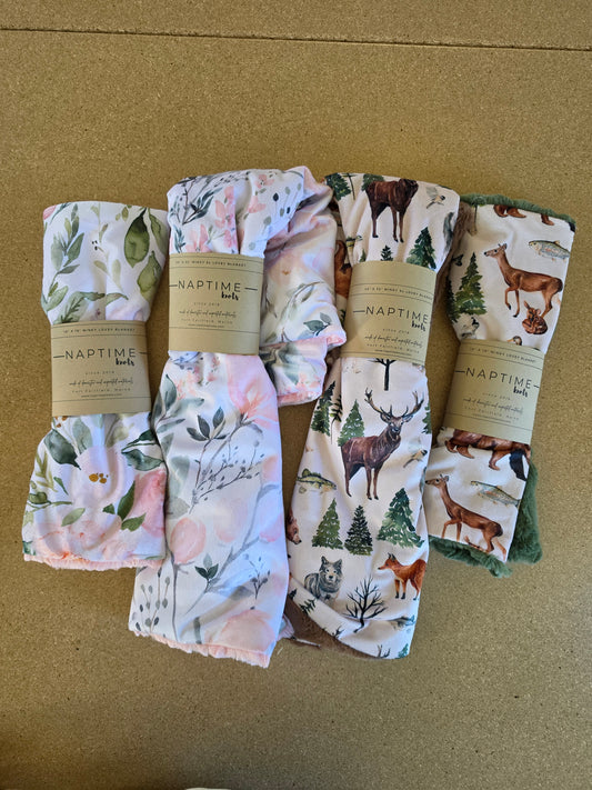 Blush Pink Floral Lovey Blanket