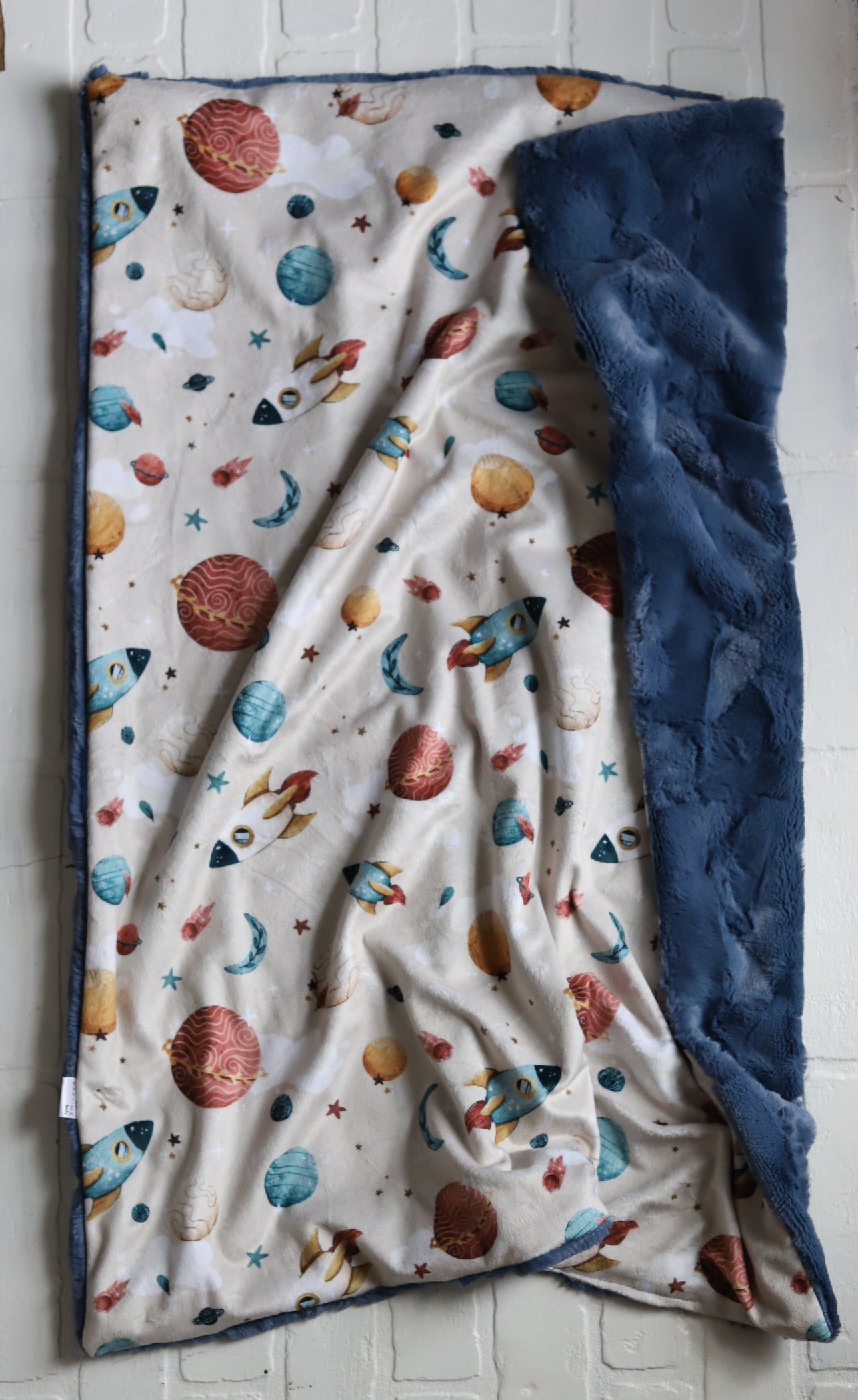 Space Ship Space Scene XL Lovey Blanket (larger size)