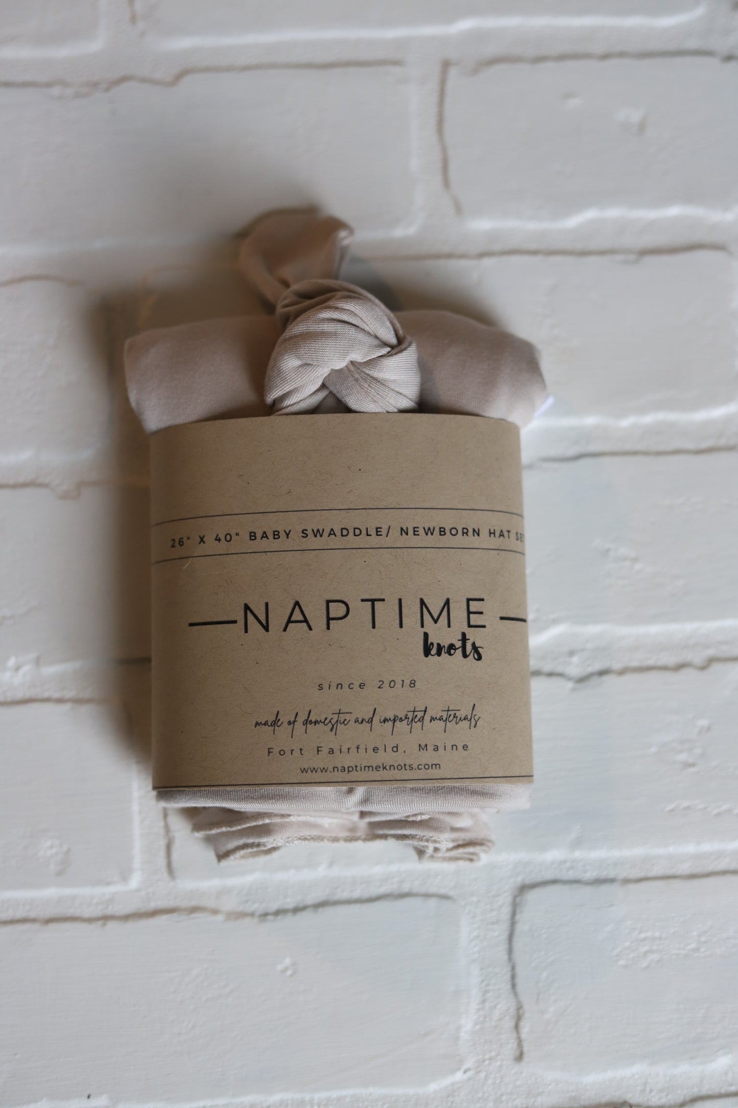 Bamboo Hat/Swaddle Sets- FOUR Colors: Green/Blue/Pink/Cream
