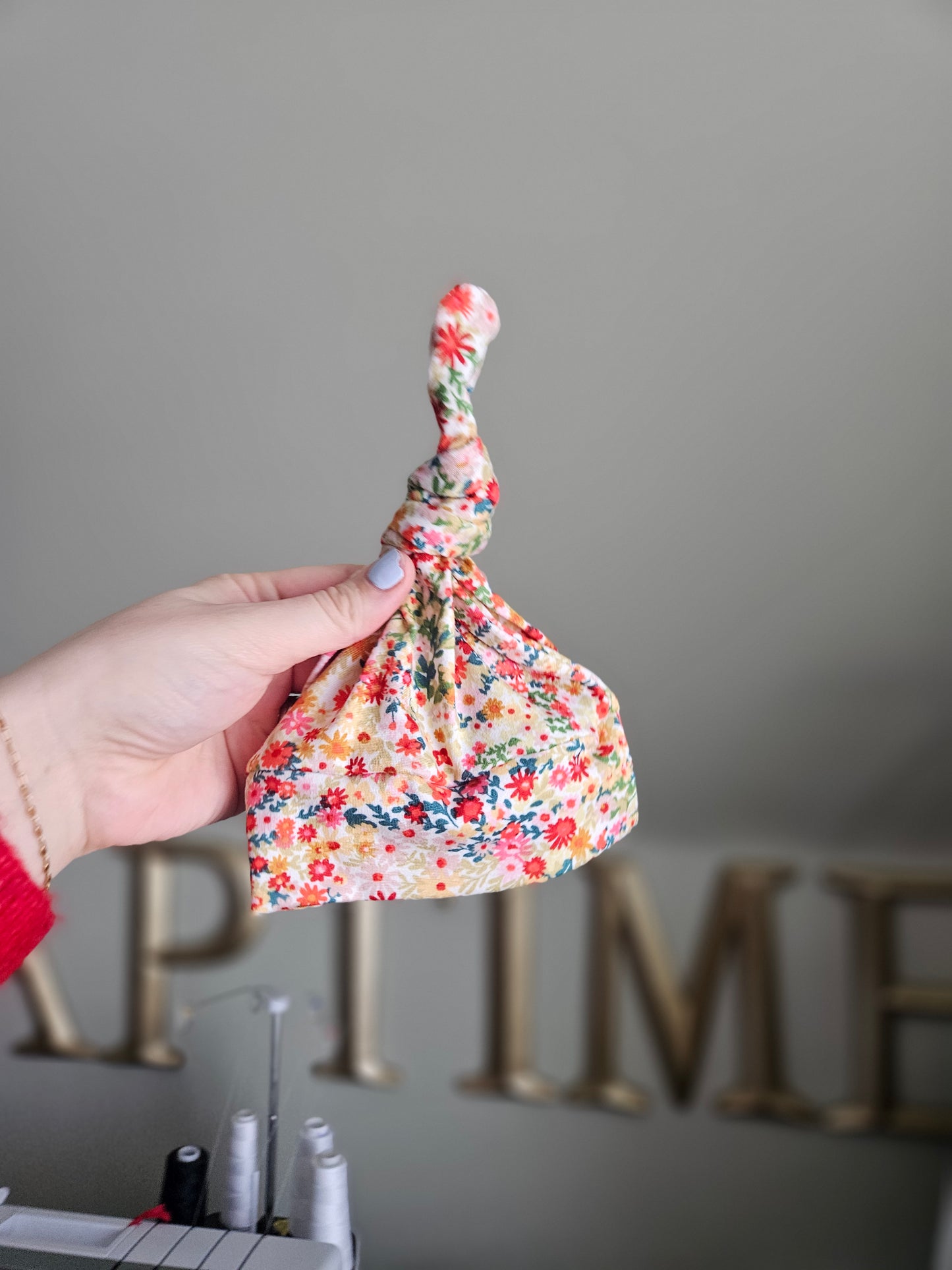 Newborn- Single Top Knot Hat