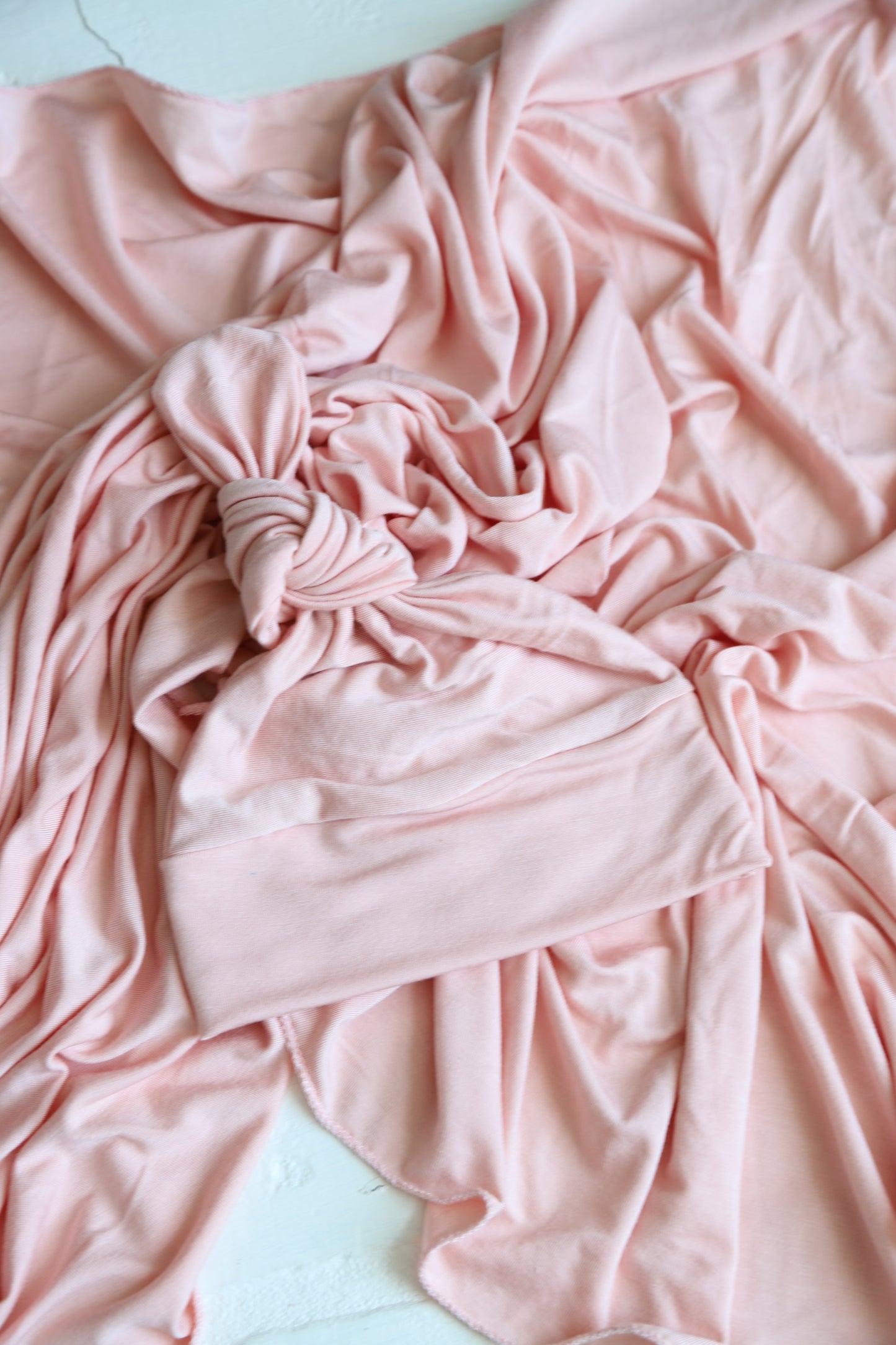Blush Pink Bamboo Hat/Swaddle Set