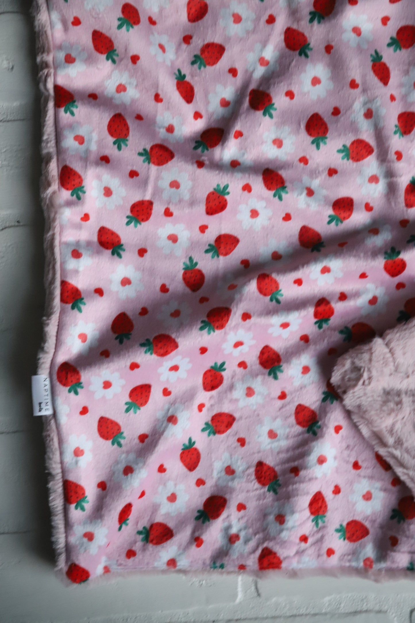 Strawberry Love Lovey Blanket