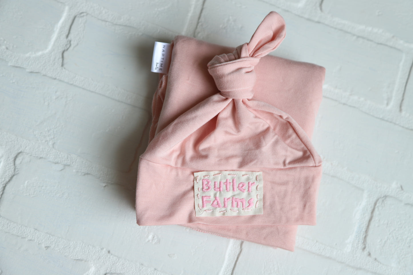 Blush Pink Bamboo Hat/Swaddle Sets