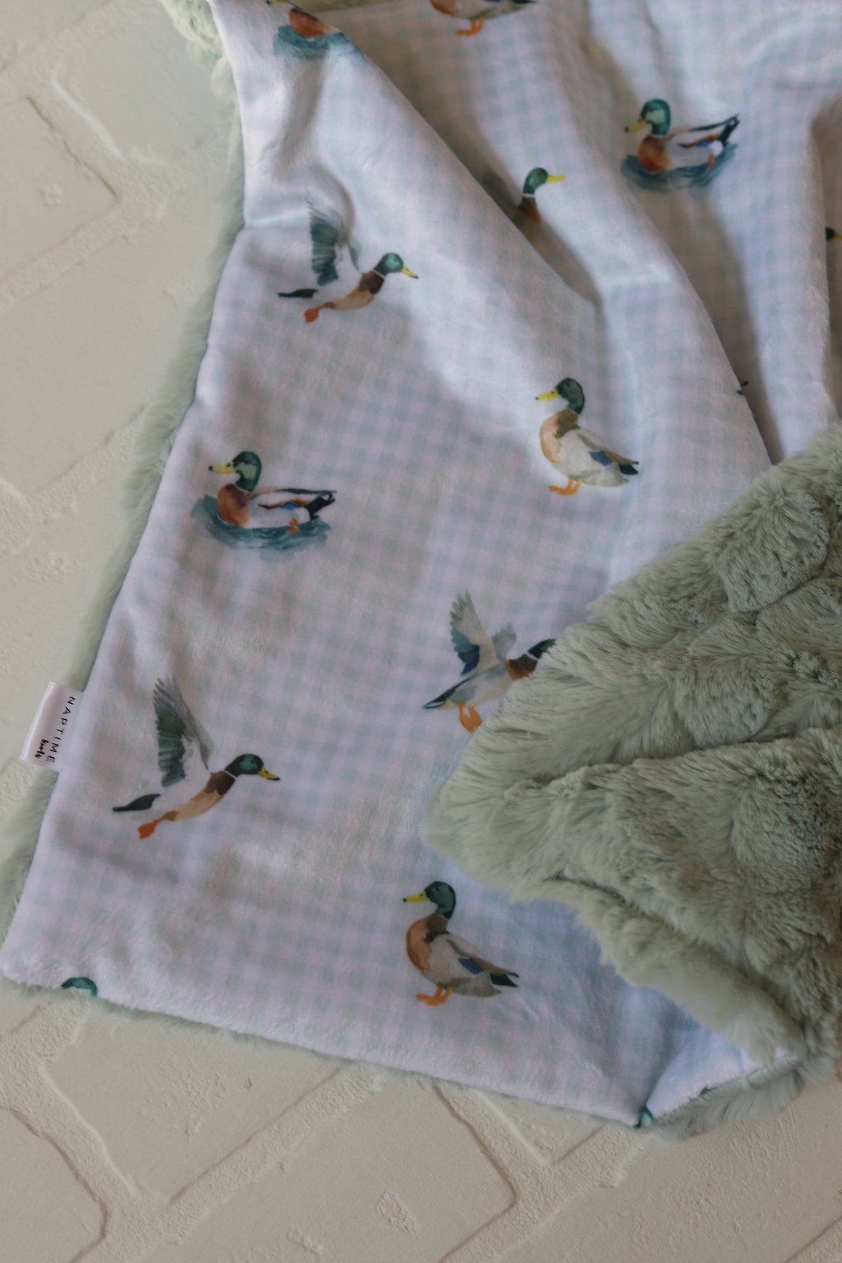 Ducks Gingham Lovey Blanket