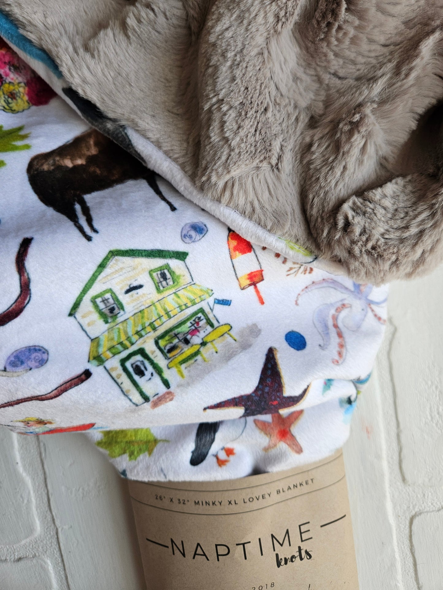 Maine Summertime XL Lovey Blanket (larger size)