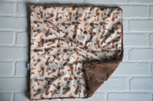 Bunnies and Carrots Lovey Blanket