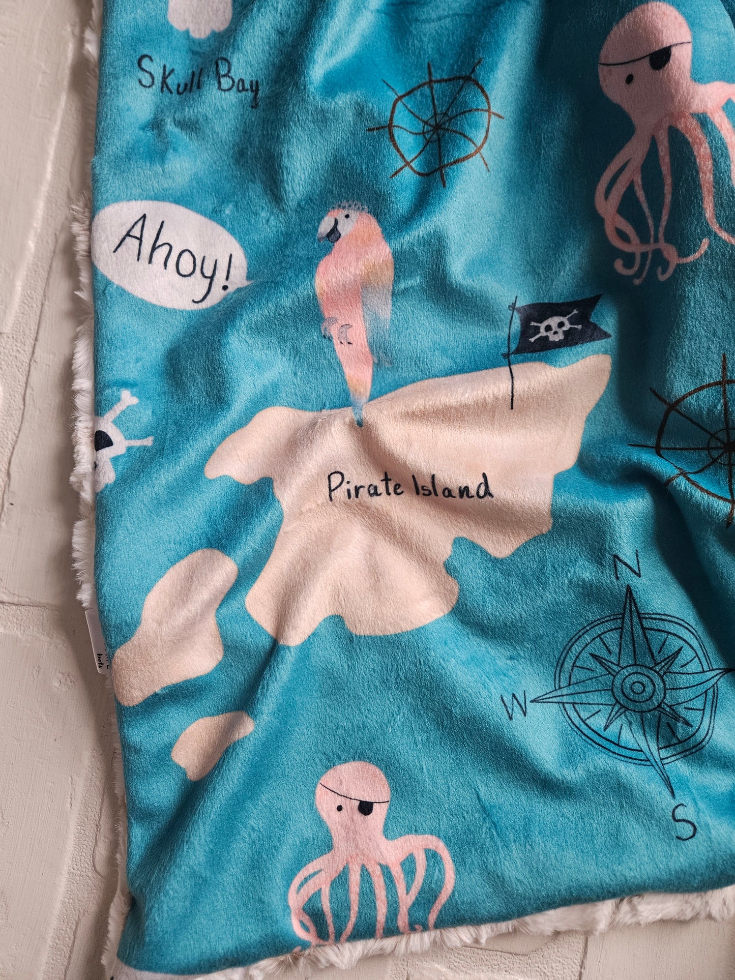 Pirate Map XL Lovey Blanket (larger size)