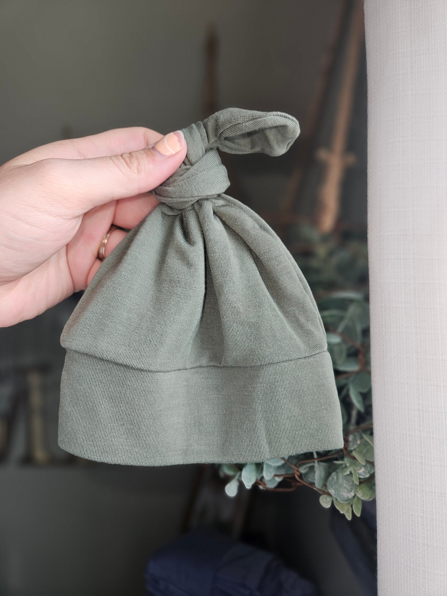 Newborn- Single Top Knot Hat