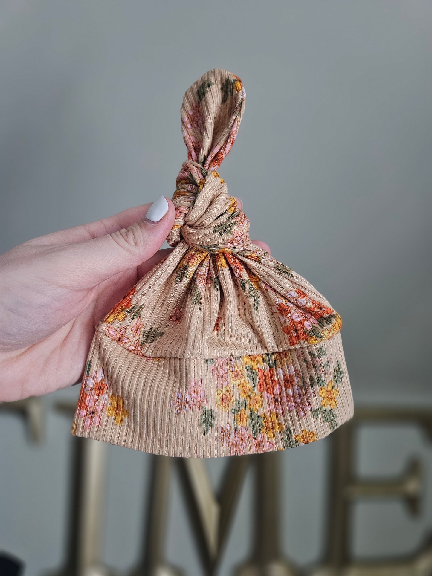 Newborn- Single Top Knot Hat