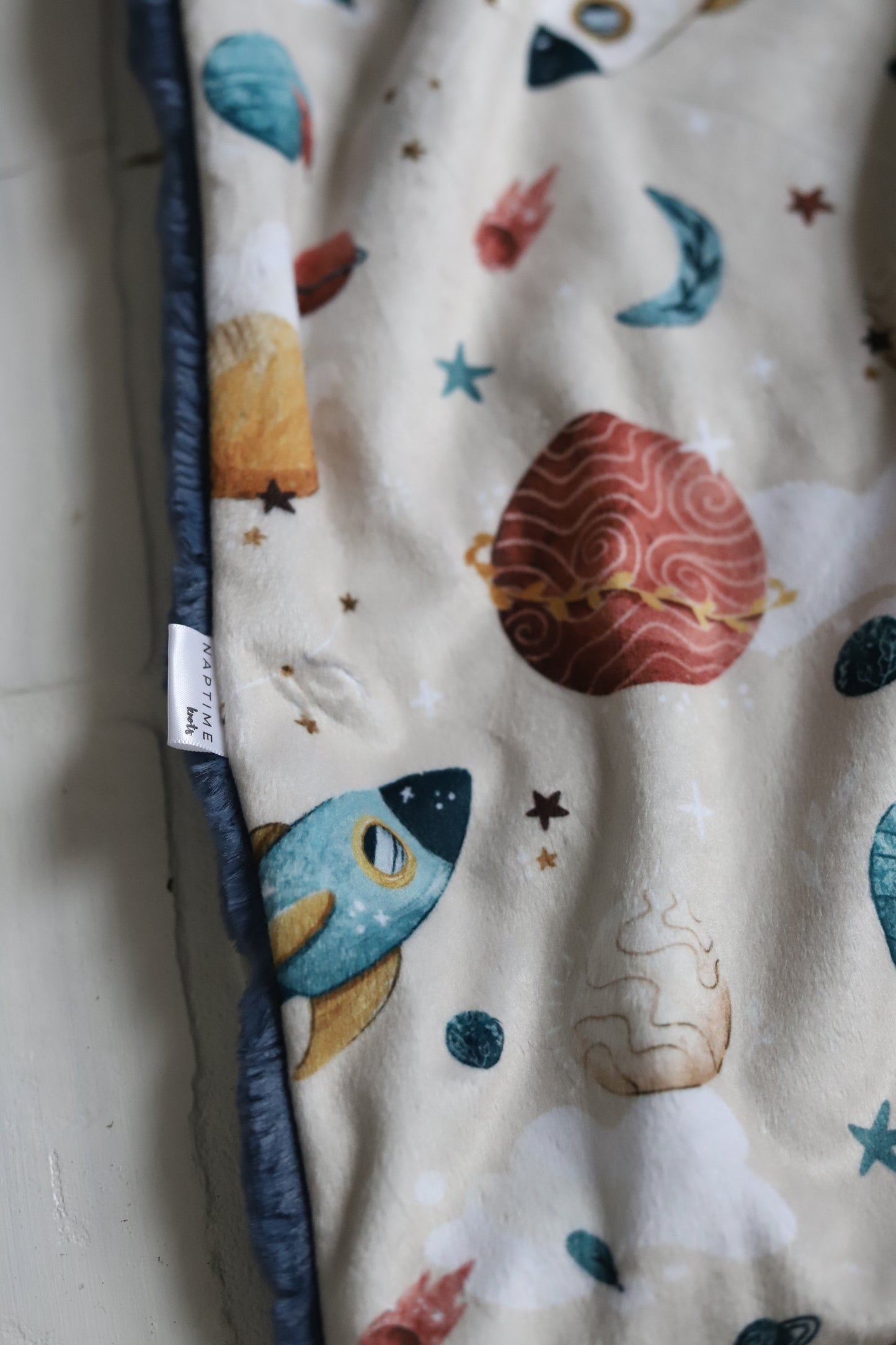 Space Ship Space Scene XL Lovey Blanket (larger size)