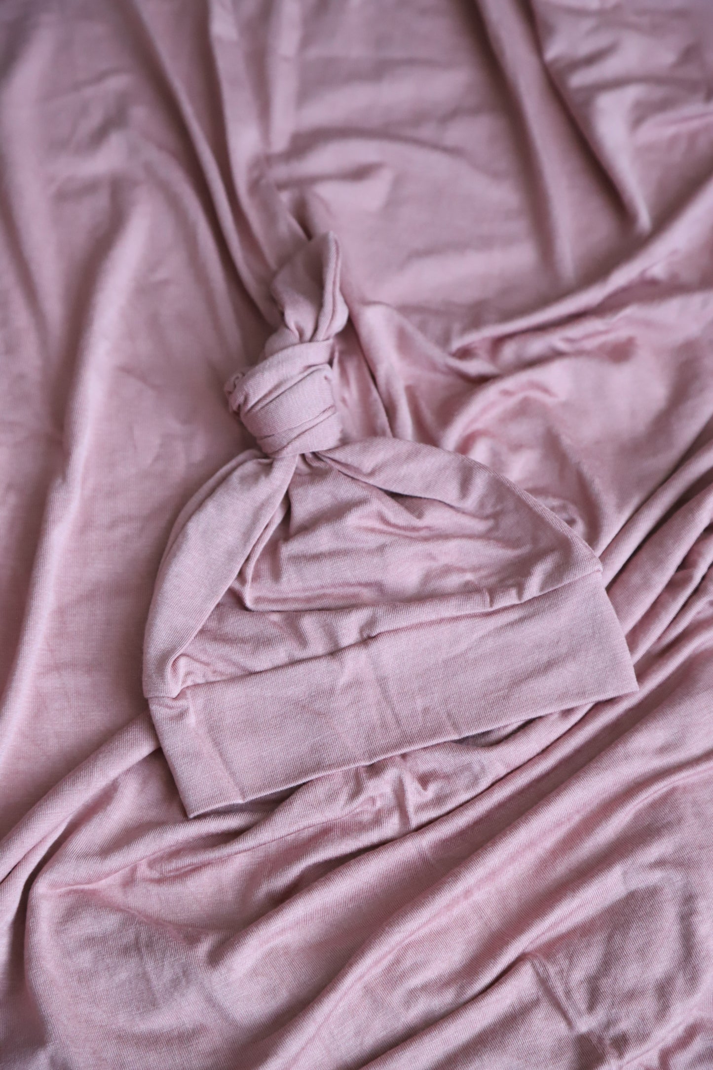 Mauve Pink Bamboo Hat/Swaddle Set