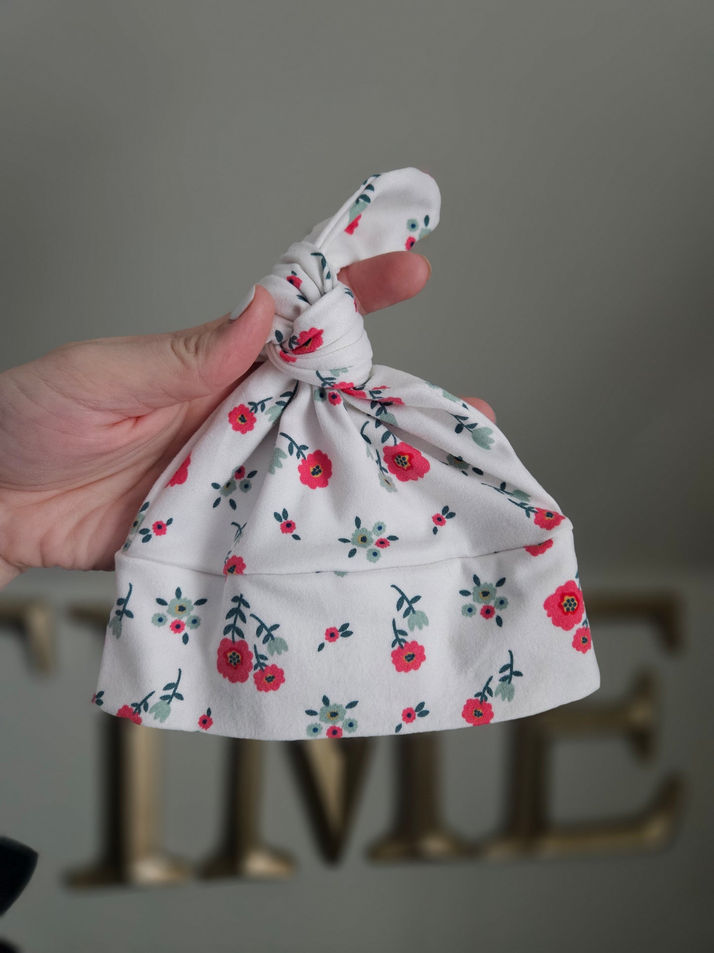 Newborn- Single Top Knot Hat