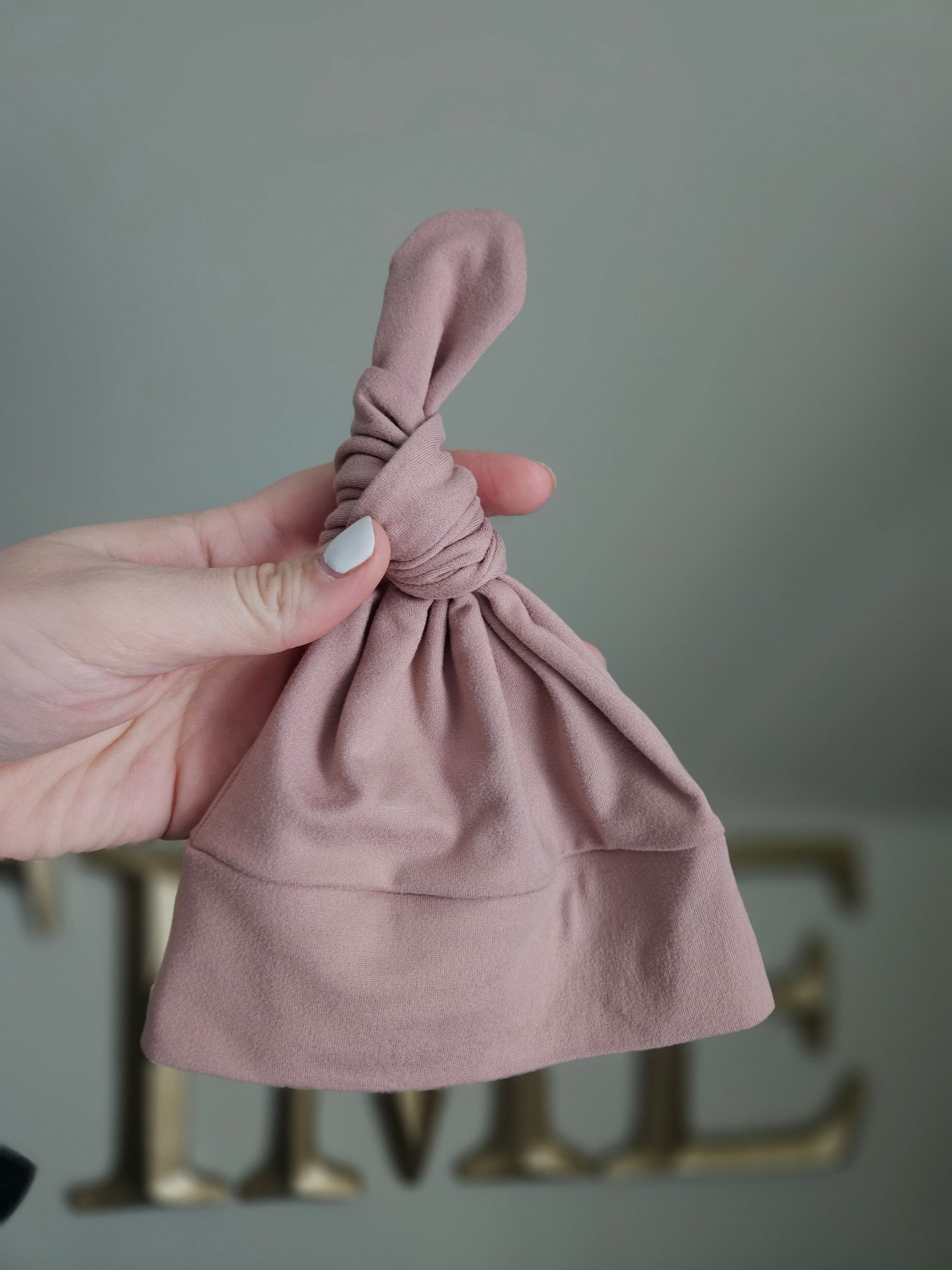 Newborn- Single Top Knot Hat