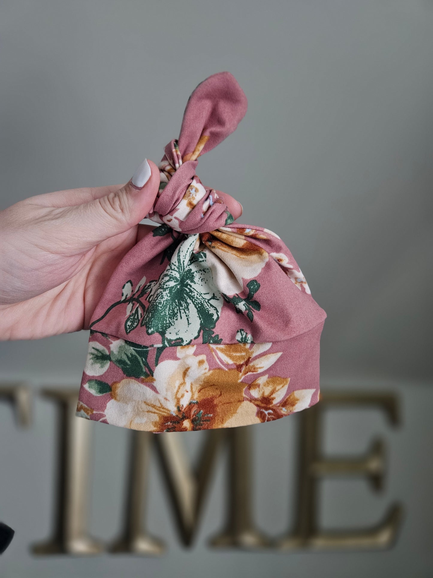 Newborn- Single Top Knot Hat
