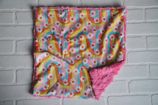 Groovy Flower Child Lovey Blanket