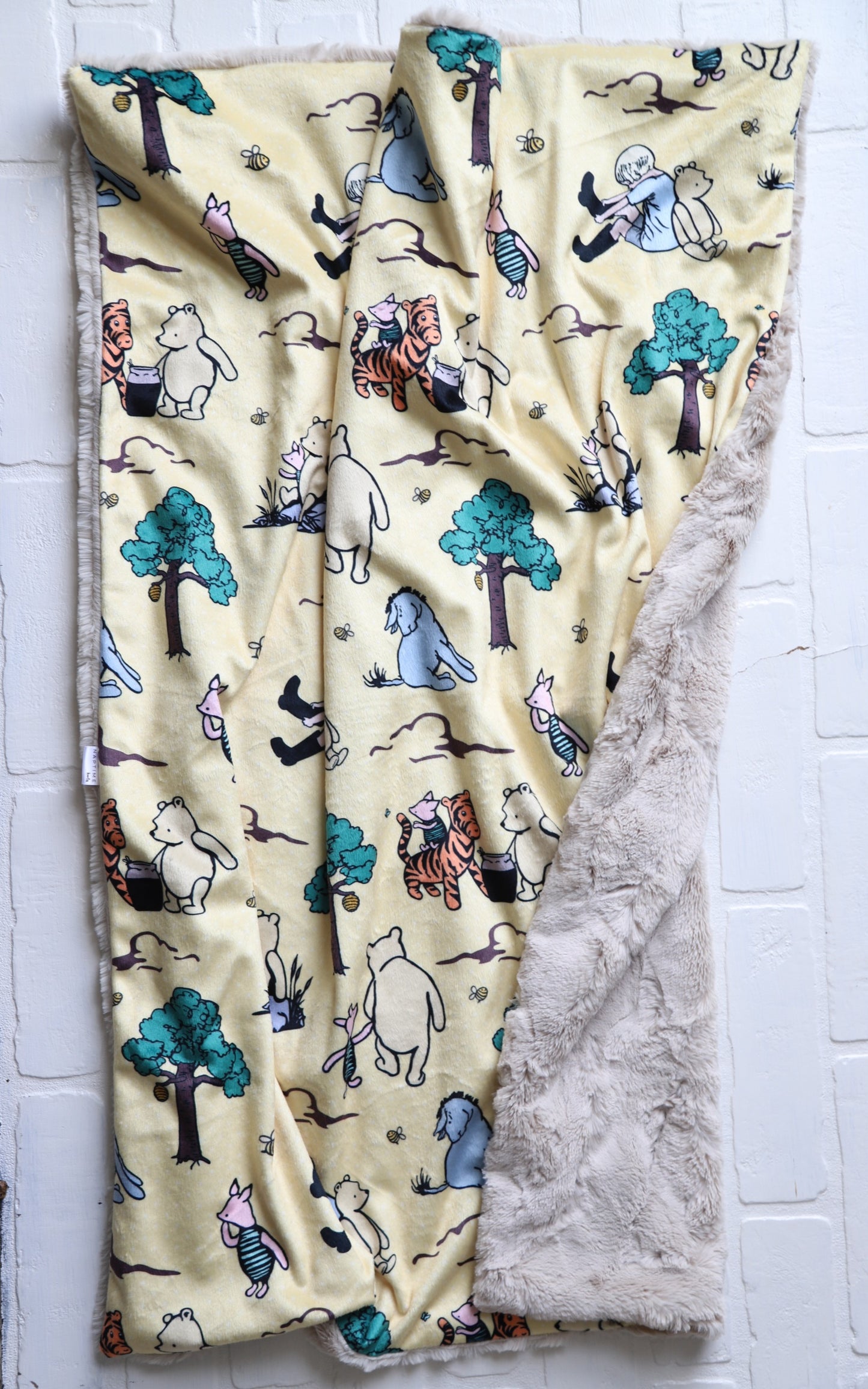 Winnie the Pooh Stripe XL Lovey Blanket (larger size)