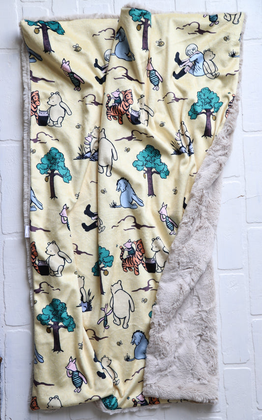 Winnie the Pooh Stripe XL Lovey Blanket (larger size)