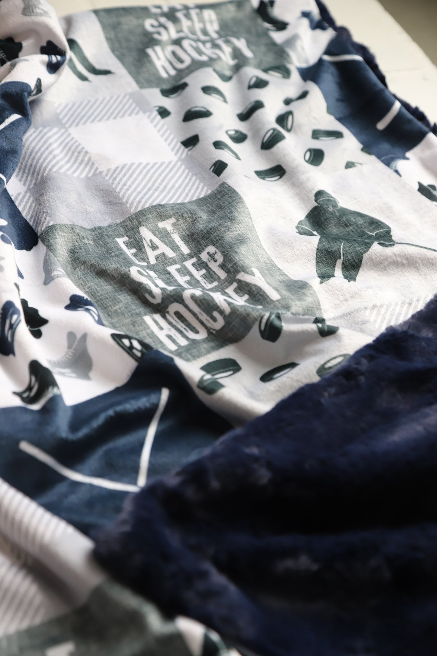 Hockey Quilt XL Lovey Blanket (larger size)