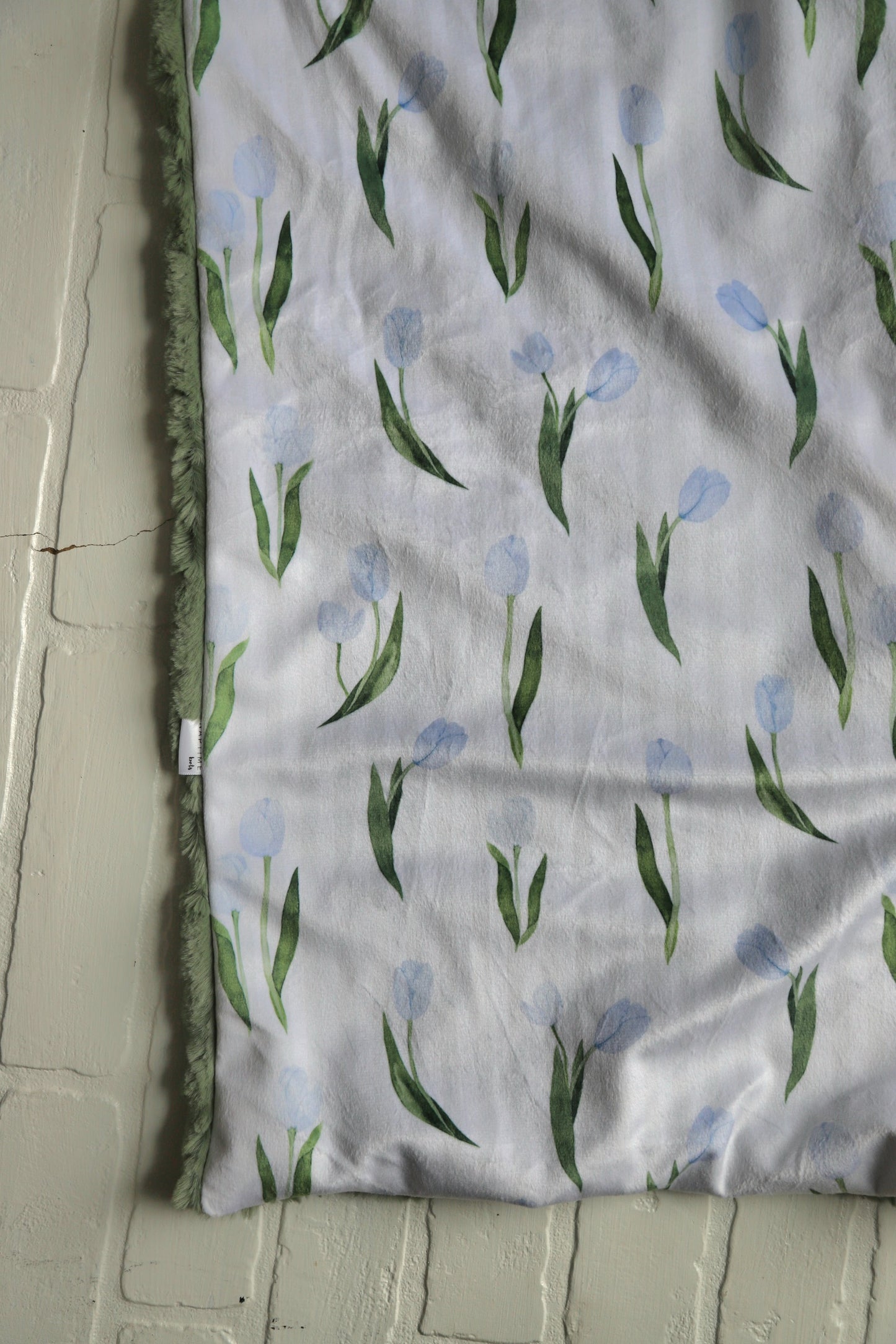 Blue Tulip Stripe XL Lovey Blanket (larger size)