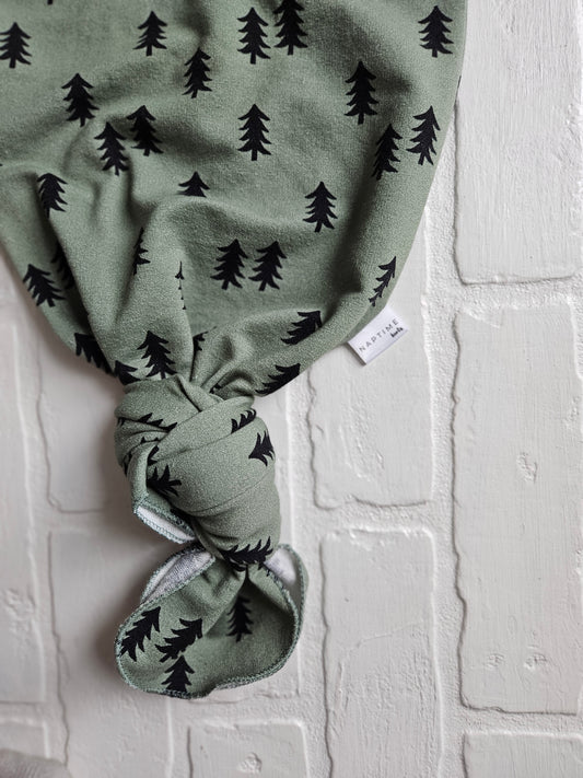 Evergreen Trees 0-3 Month Knotted Gown | Newborn Outfit