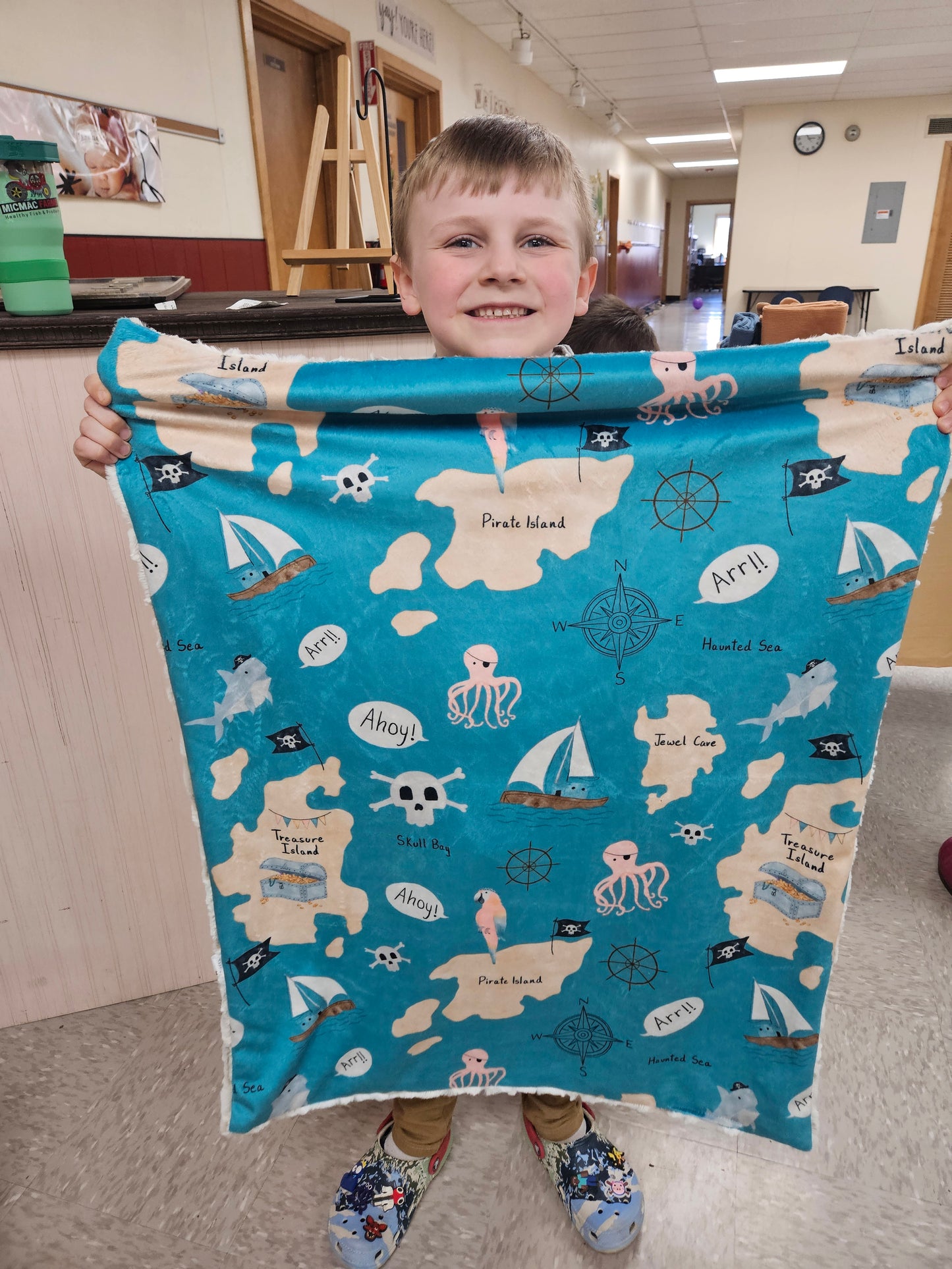 Pirate Map XL Lovey Blanket (larger size)