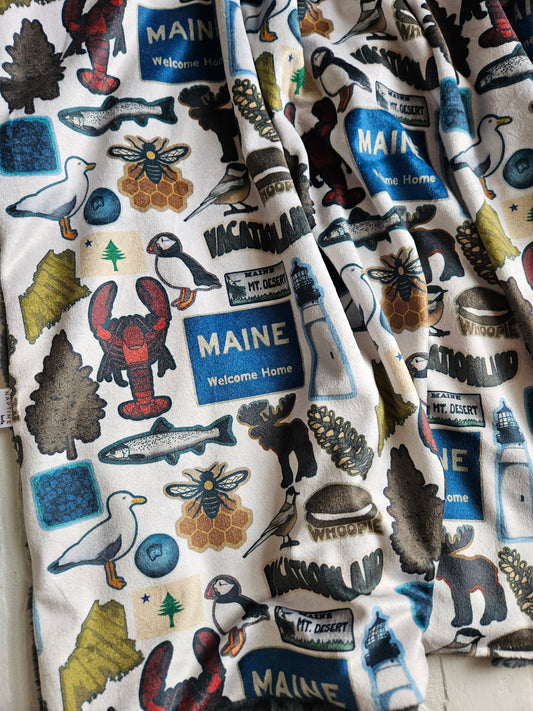MAINE Welcome Home XL Lovey Blanket (larger size)