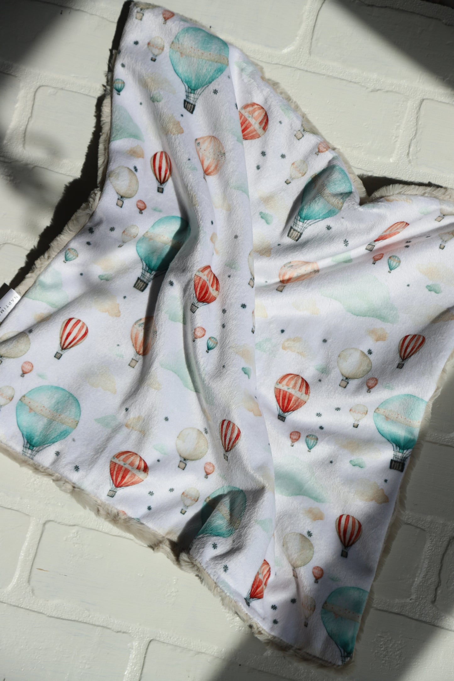 Hot Air Balloon Neutral Lovey Blanket