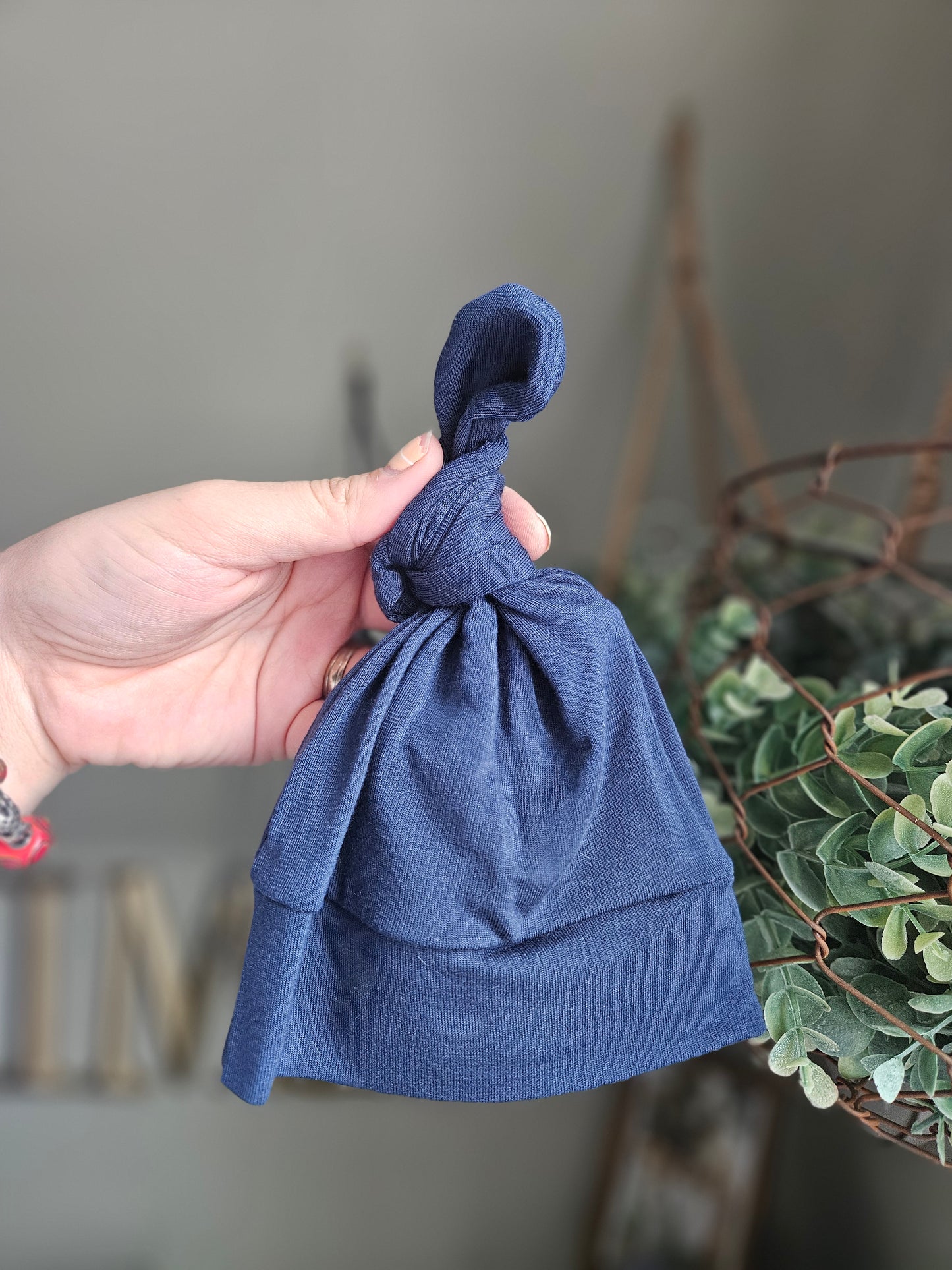 Newborn- Single Top Knot Hat