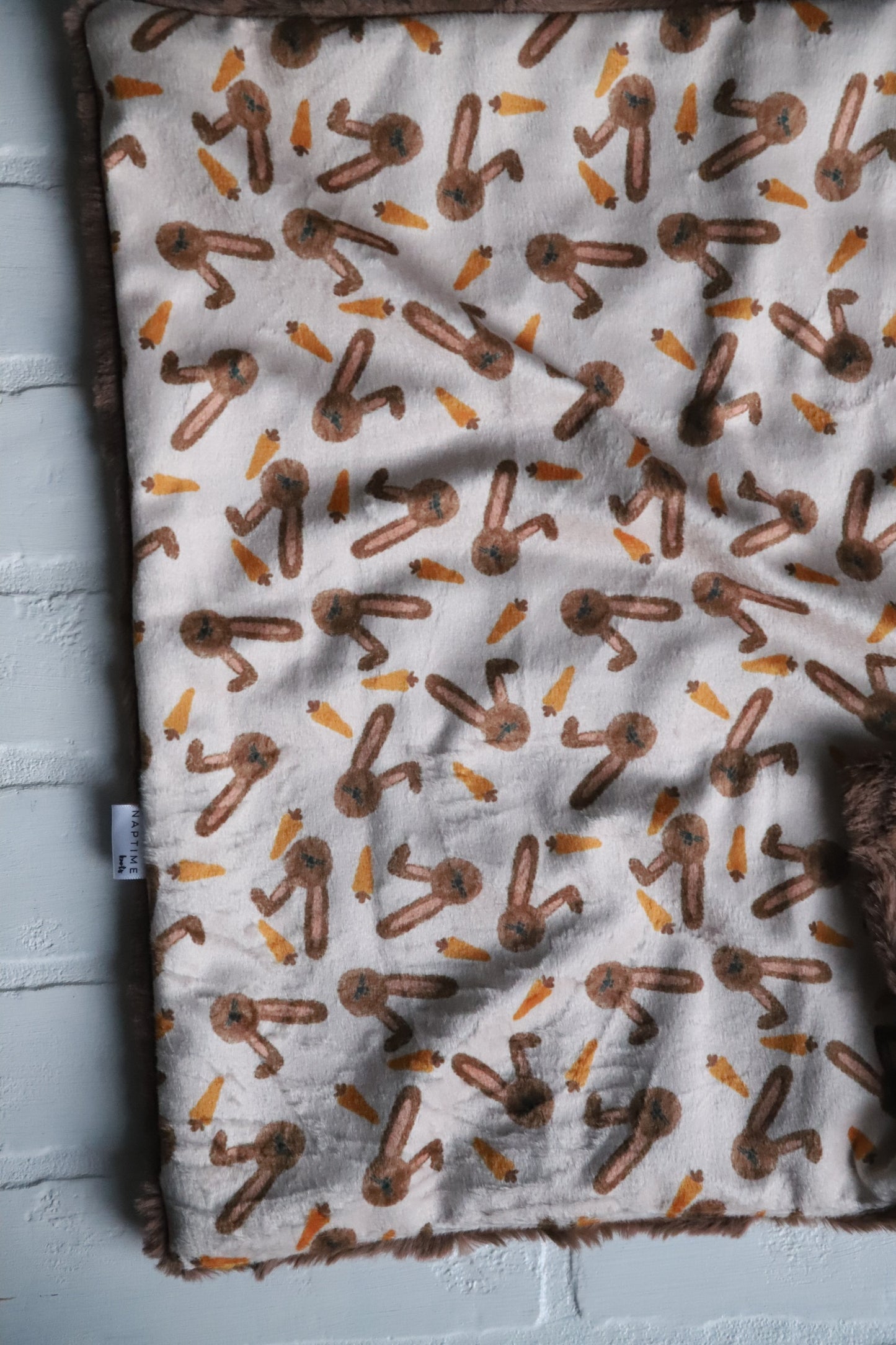 Bunnies and Carrots Lovey Blanket