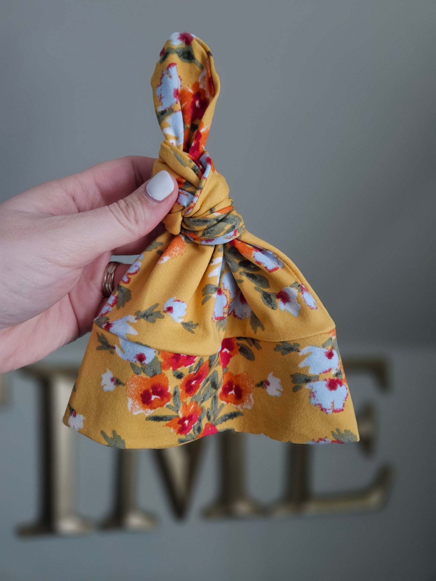 Newborn- Single Top Knot Hat