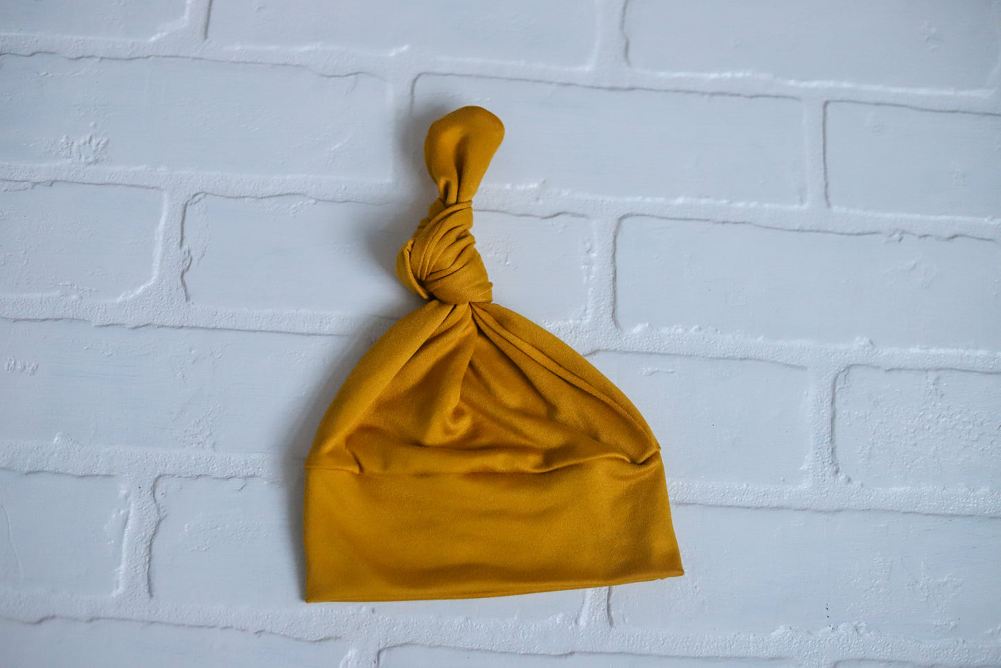 Mustard Swaddle and Newborn Hat | Or PLAIN Top Knot Hat