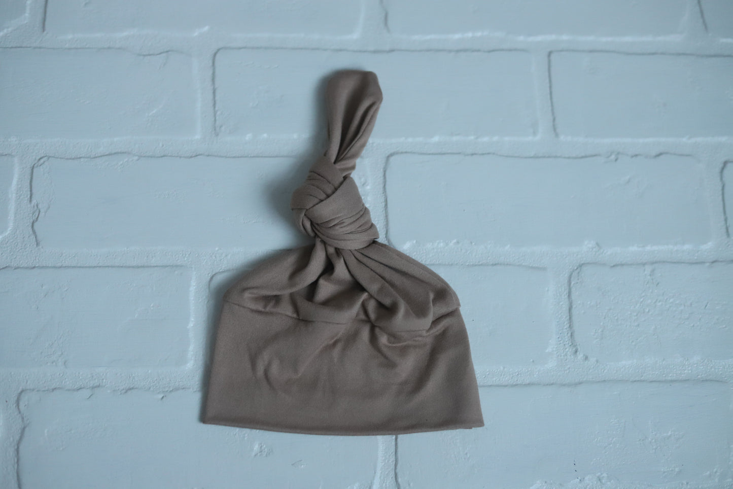 Taupe Swaddle and Newborn Hat | Or PLAIN Top Knot Hat