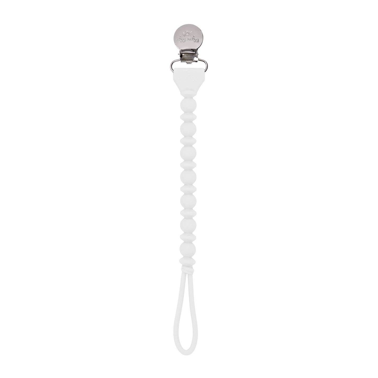 White *NEW* Sweetie Strap™ Silicone One-Piece Pacifier Clips Itzy Ritzy