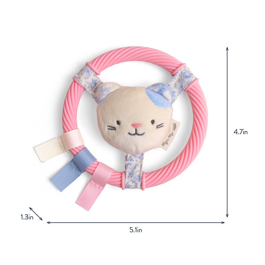 *NEW* Itzy Ring Pal™ - Teething Ring with Plush Character: Taupe Bear