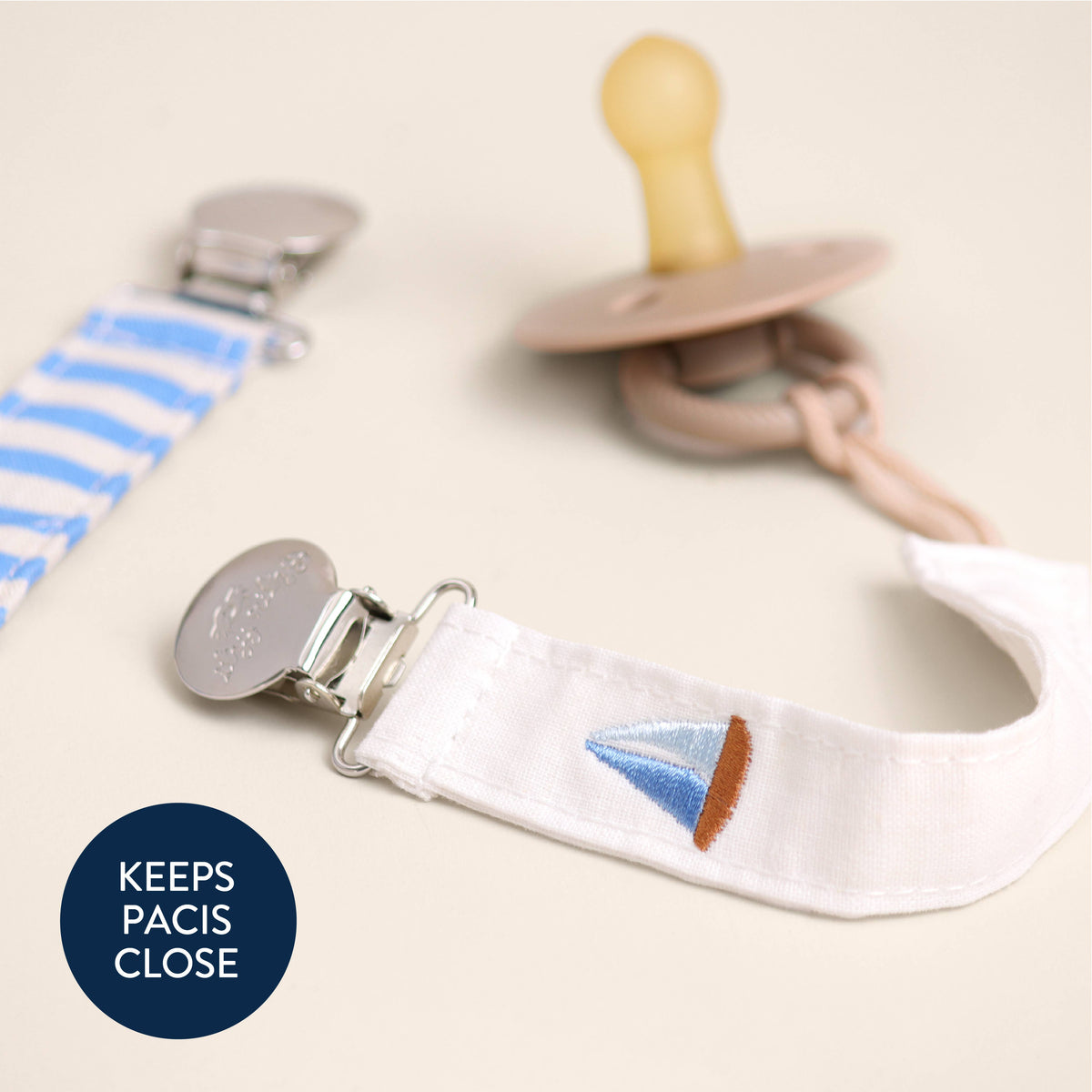*NEW* Itzy Clip™ - Fabric Pacifier Strap: Nautical