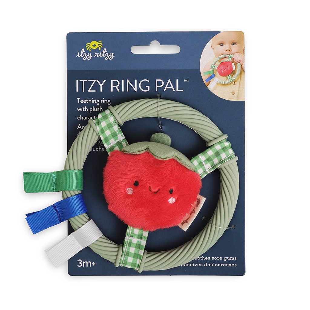 *NEW* Itzy Ring Pal™ - Teething Ring with Plush Character: Taupe Bear