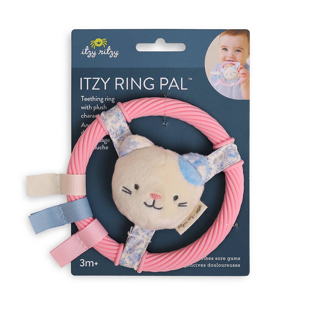*NEW* Itzy Ring Pal™ - Teething Ring with Plush Character: Taupe Bear