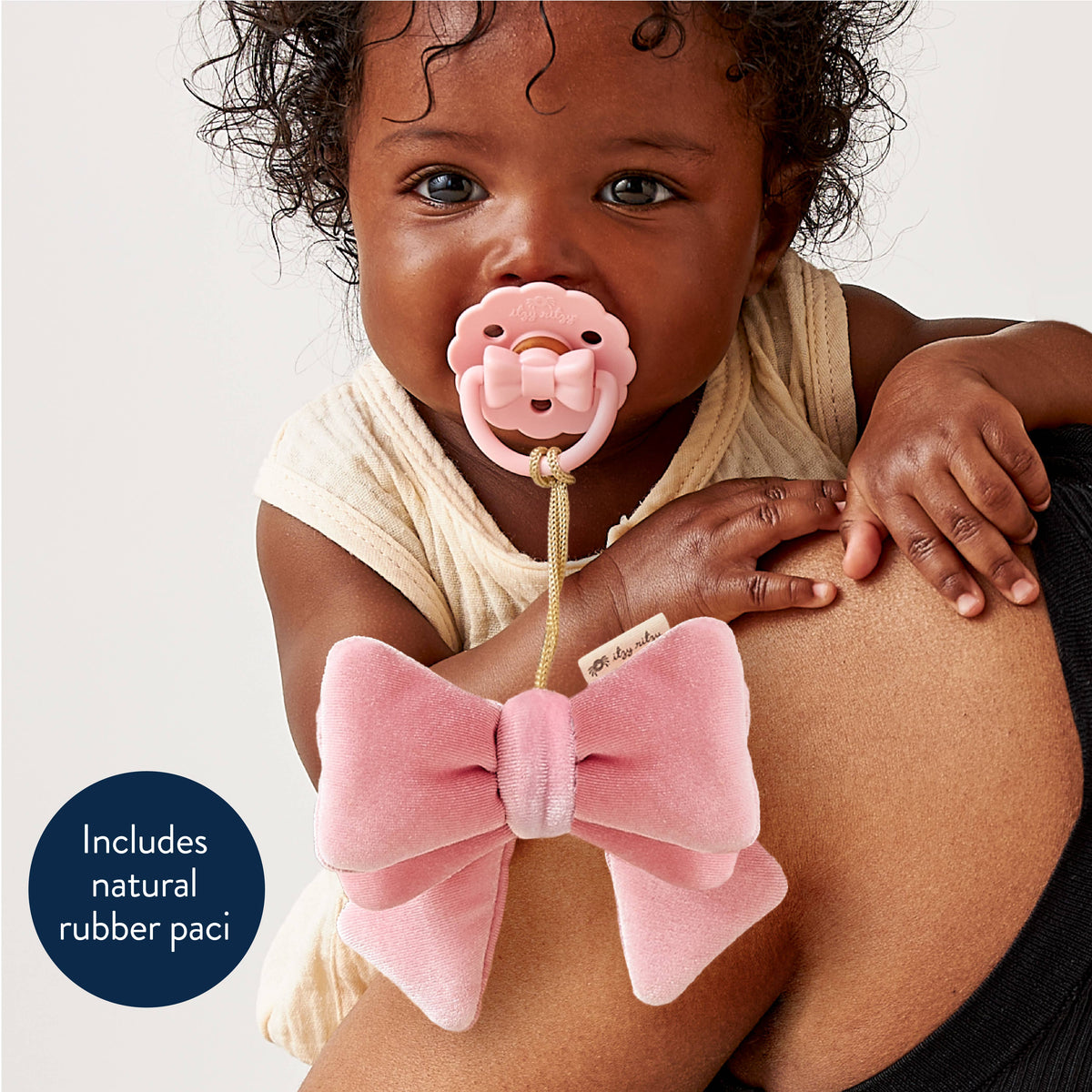 *NEW OPTIONS* Bitzy Pal Natural Rubber Pacifier & Plush: Bear