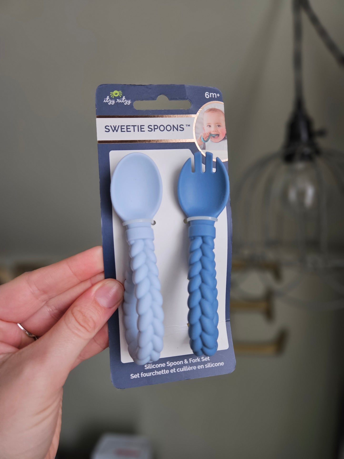 Sweetie Spoons™ Spoon + Fork Set Blue or Green