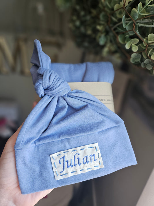 Periwinkle Swaddle and Newborn Hat