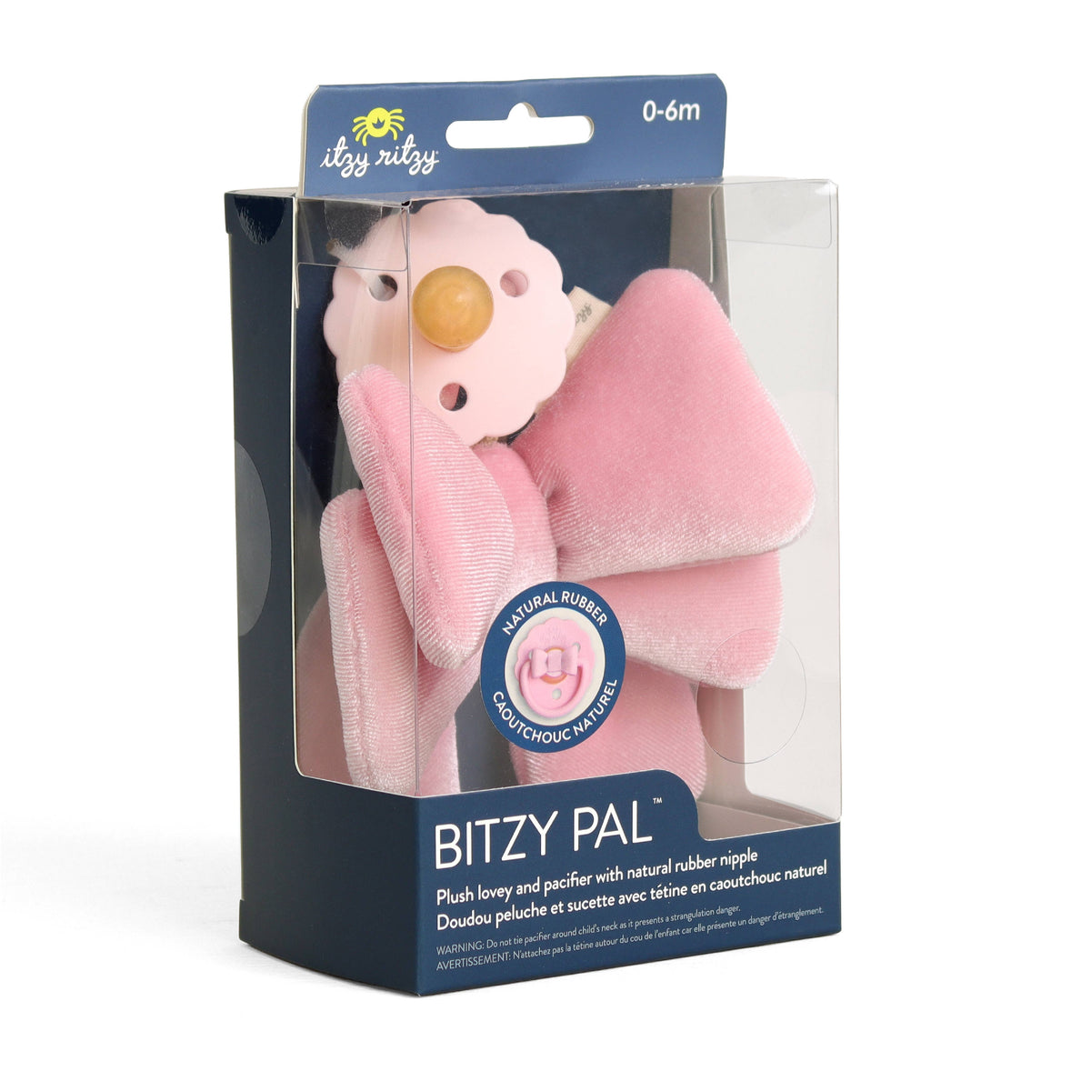 *NEW OPTIONS* Bitzy Pal Natural Rubber Pacifier & Plush: Bear