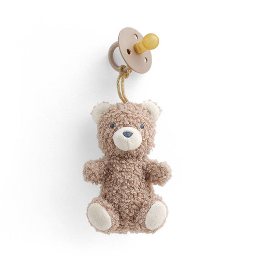 *NEW OPTIONS* Bitzy Pal Natural Rubber Pacifier & Plush: Bear