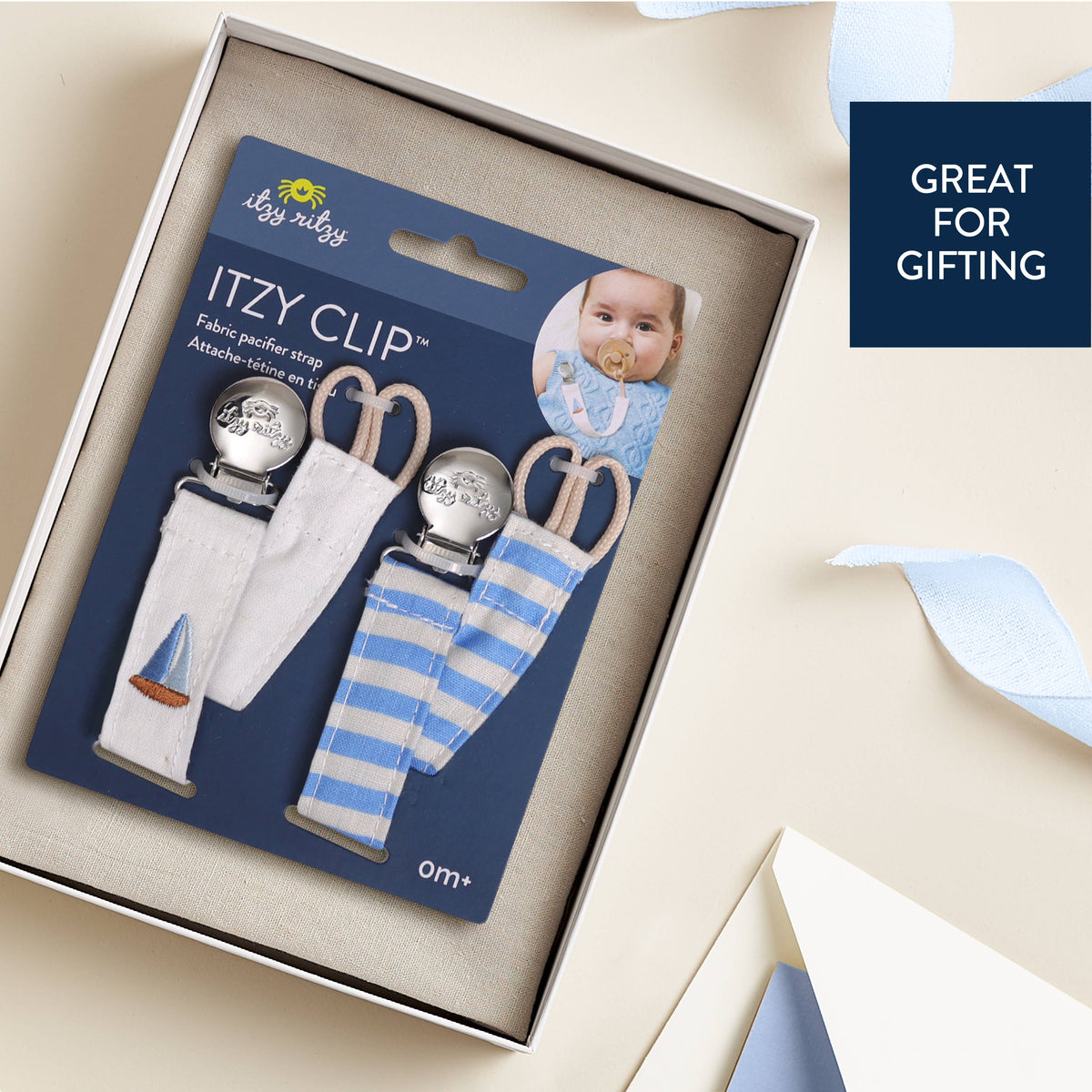 *NEW* Itzy Clip™ - Fabric Pacifier Strap: Bow