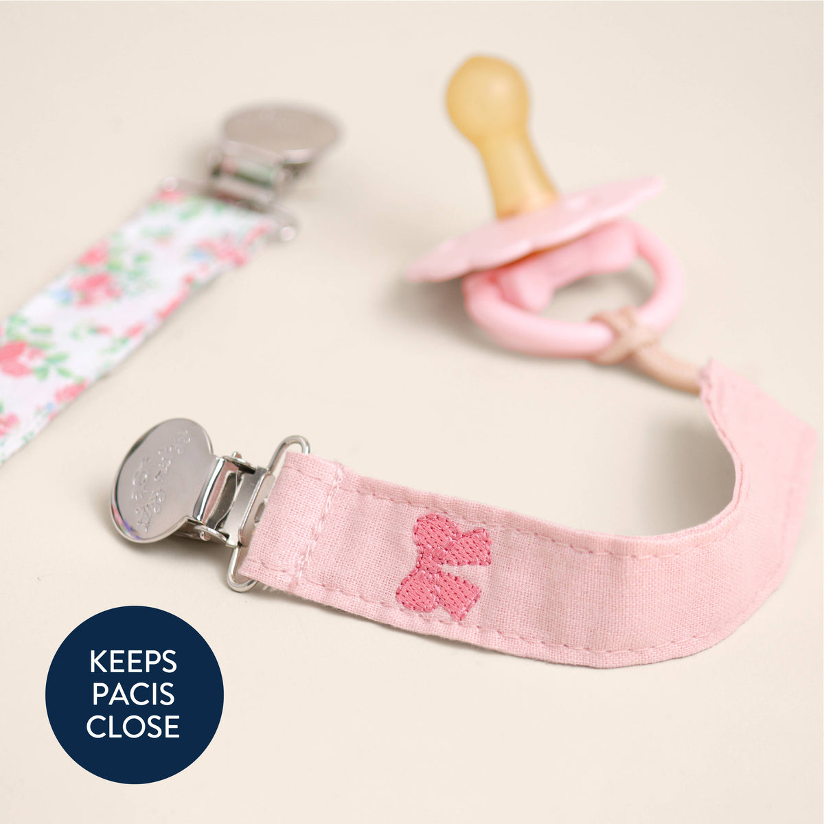 *NEW* Itzy Clip™ - Fabric Pacifier Strap: Bow