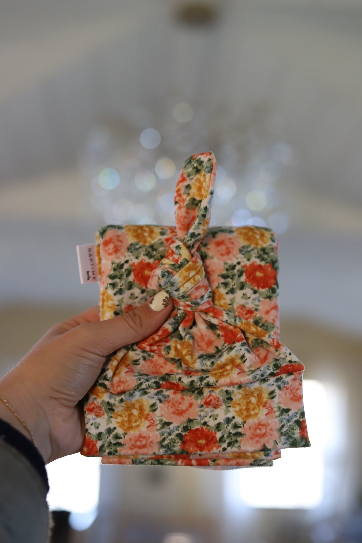 Eloise Pink Floral Newborn Hat/Swaddle Set