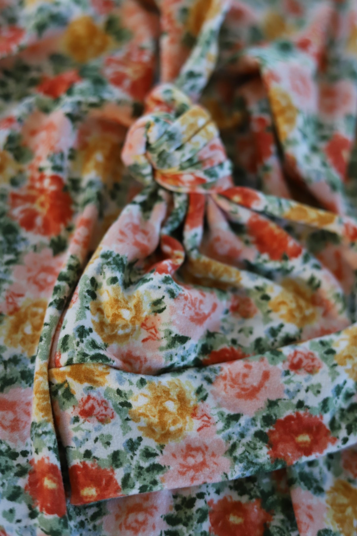 Eloise Pink Floral Newborn Hat/Swaddle Set