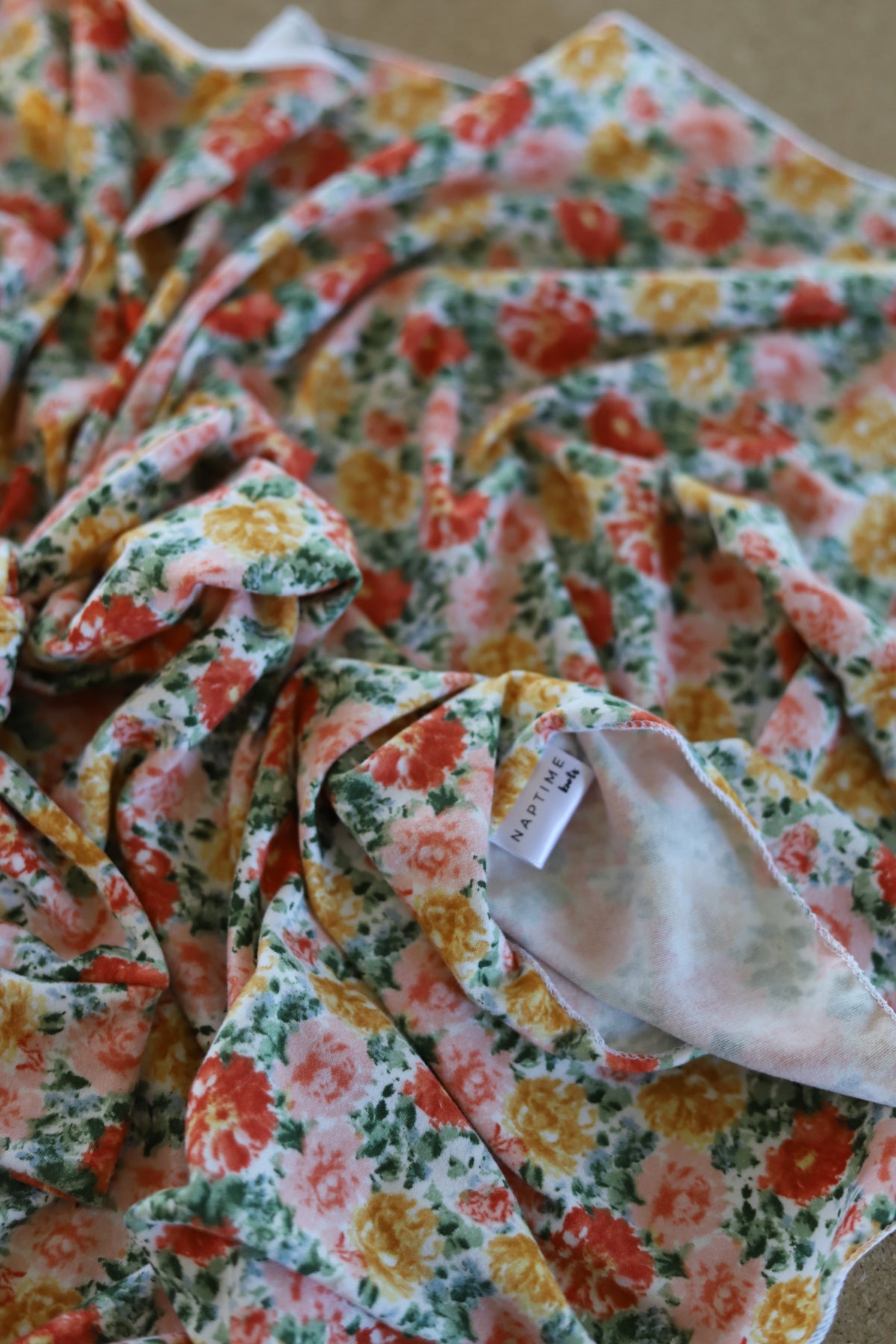 Eloise Pink Floral Newborn Hat/Swaddle Set