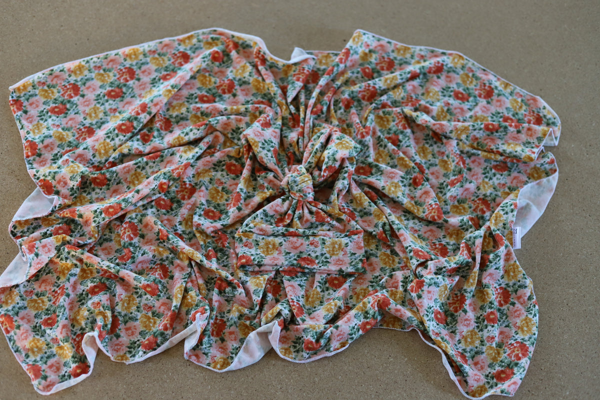 Eloise Pink Floral Newborn Hat/Swaddle Set