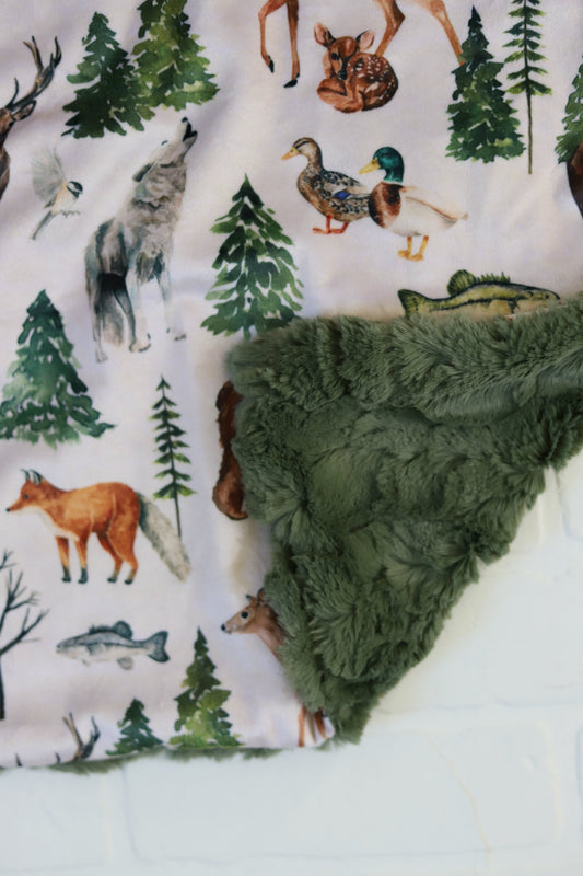 Woodland Animals Lovey Blanket